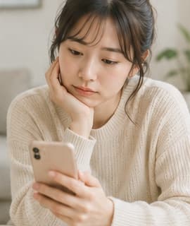マッチングアプリで疲弊した女性